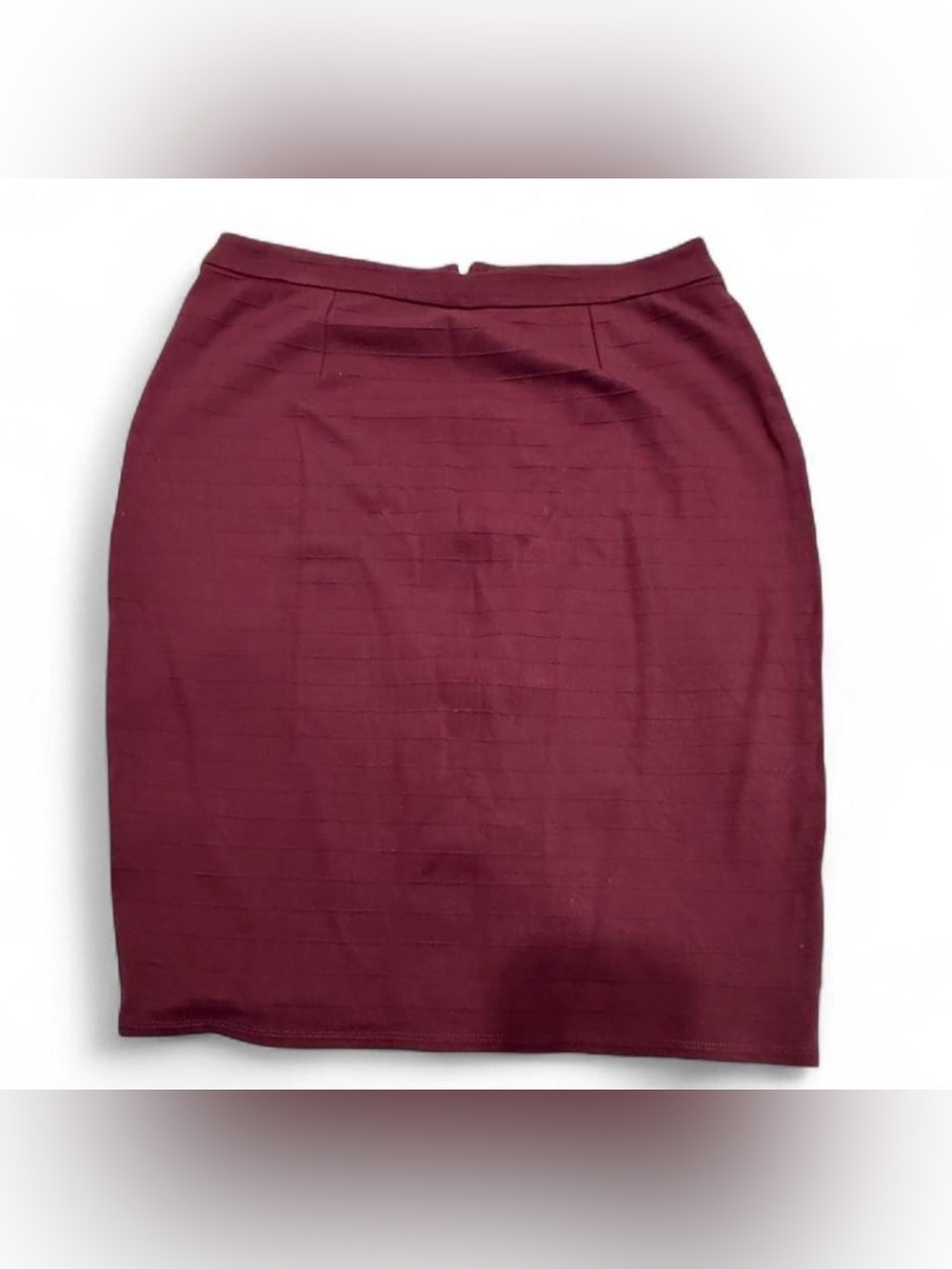 Halogen Wine Ribbed Pencil Skirt